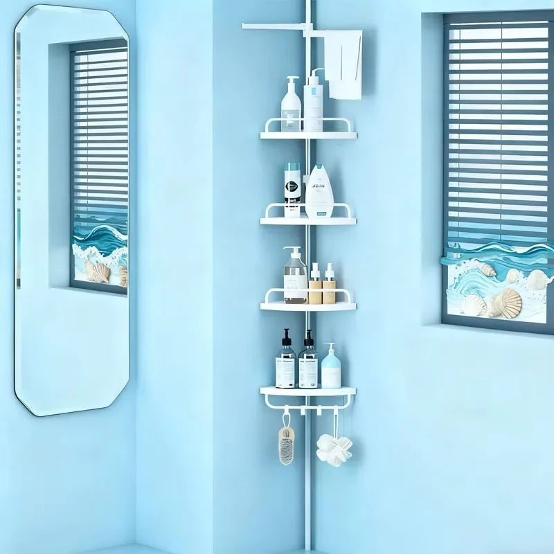 1 piece corner shower bar - shower bar organizer, floor standing