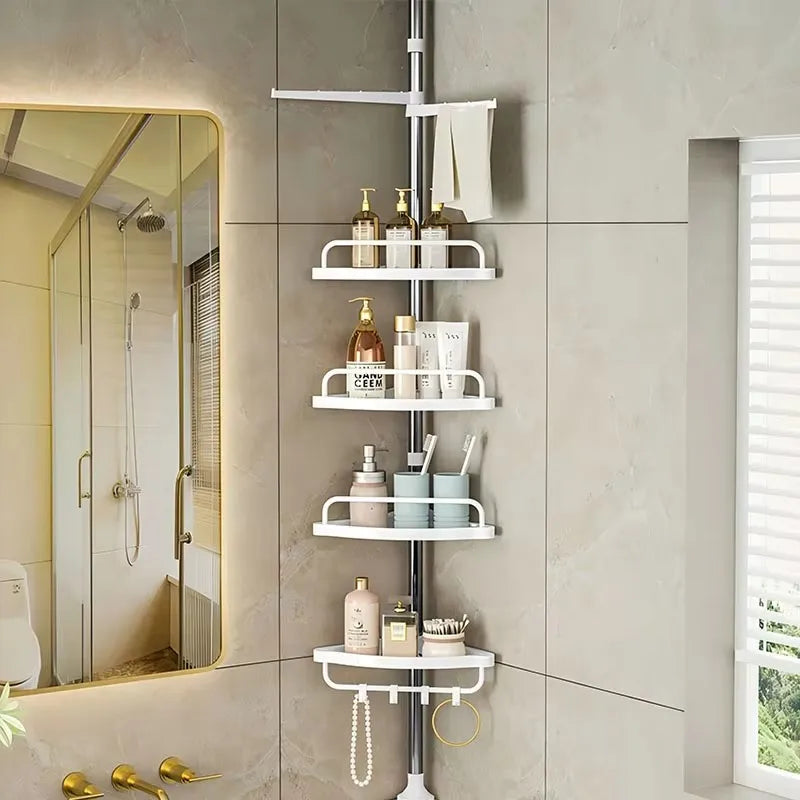 1 piece corner shower bar - shower bar organizer, floor standing